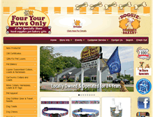 Tablet Screenshot of fouryourpawsonly.com